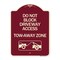 Signmission Do Not Block Driveway Access Tow Away Zone W/ Graphic Heavy-Gauge Alum, 24" x 18", BU-1824-24177 A-DES-BU-1824-24177 - alternate 1